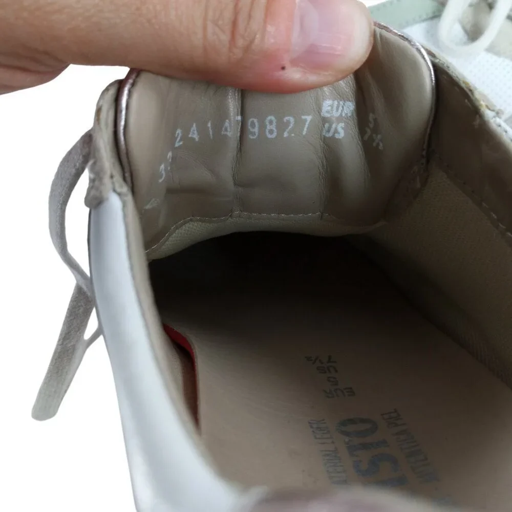Mephisto Lora Low Top Comfort Sneakers Size 7.5 Leather Suede Ceramic White